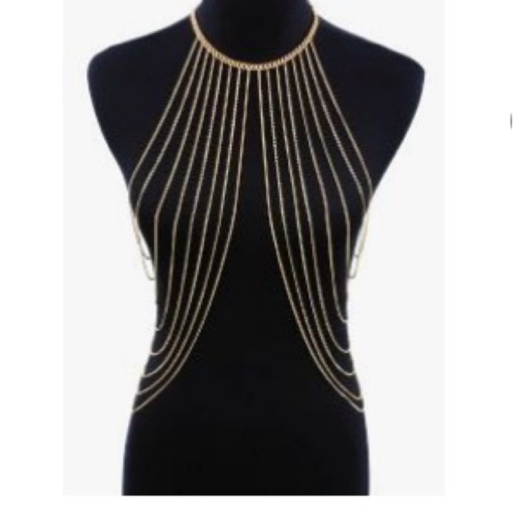 Gold Body Chain Necklace